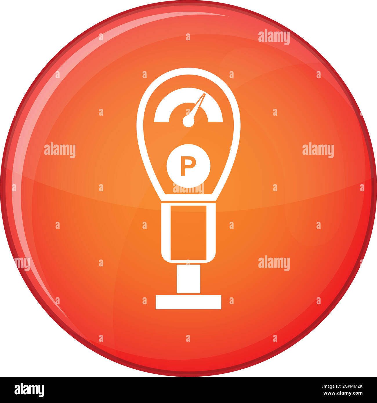 Parking meters icon, flat style Stock Vector