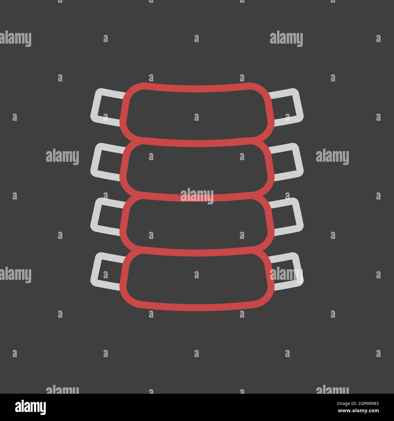 Ribs vector icon food meat on dark background. Barbecue and bbq grill ...