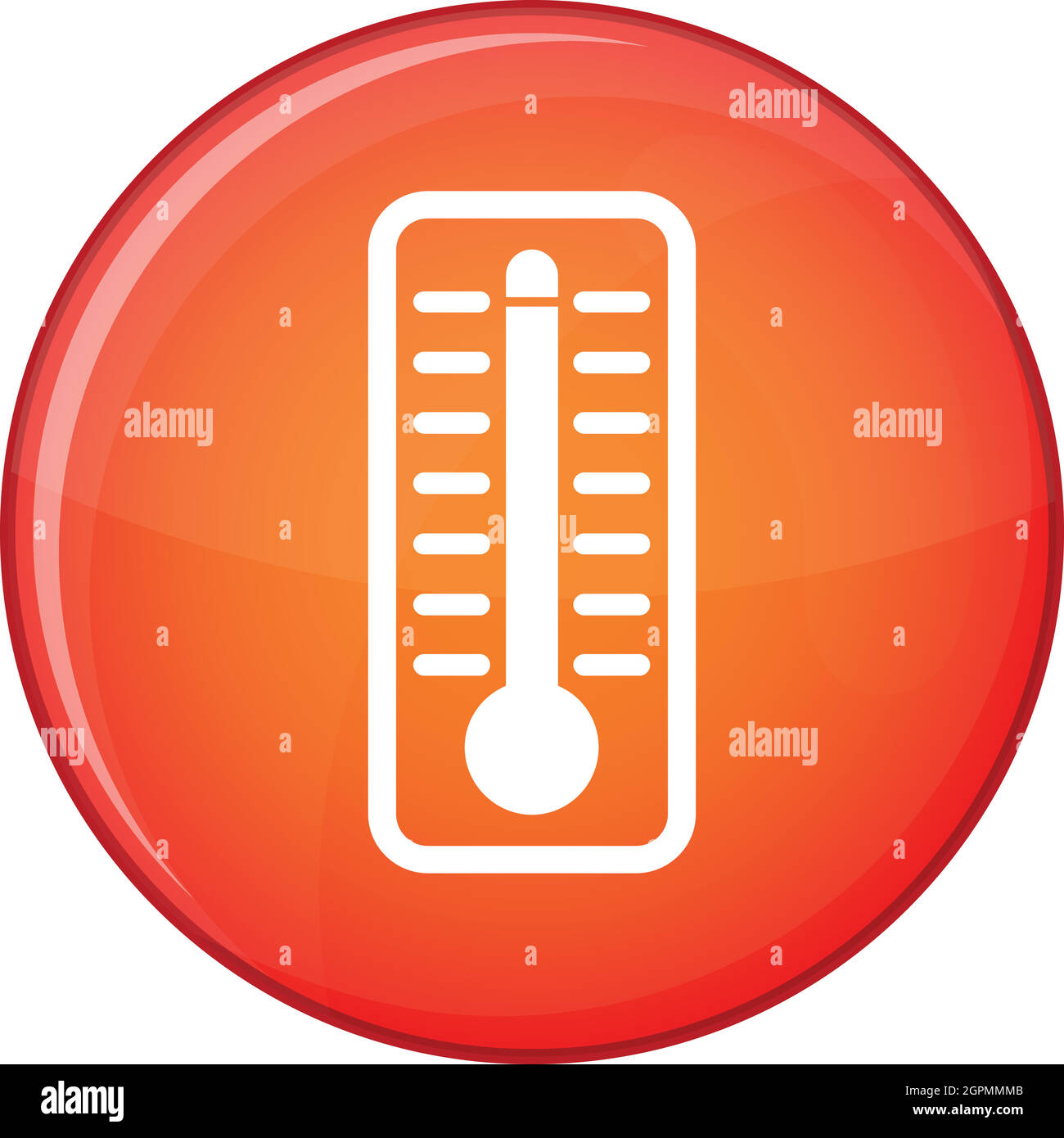 Thermometer indicates high temperature icon Stock Vector Image & Art