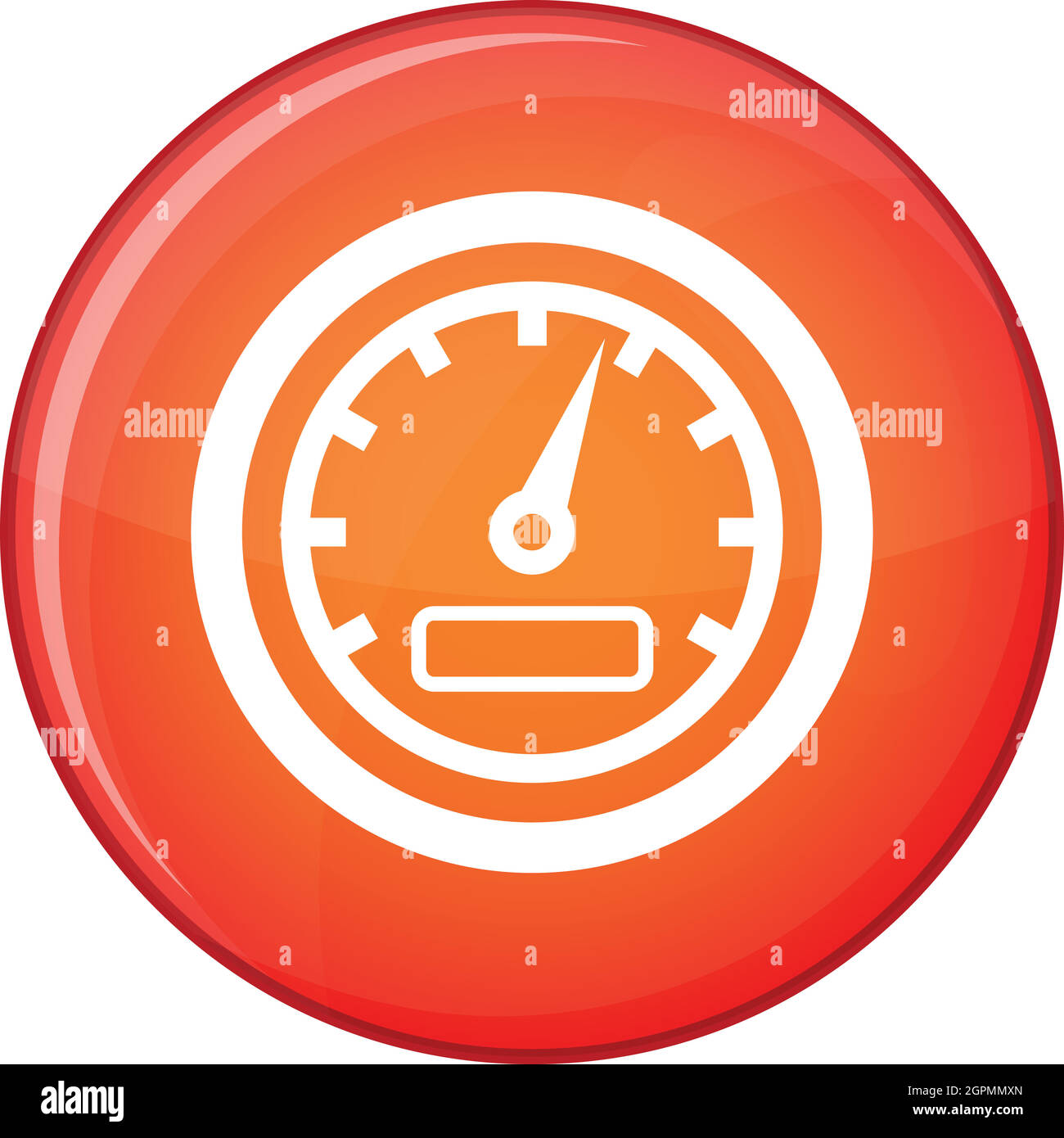 Speedometer icon, flat style Stock Vector