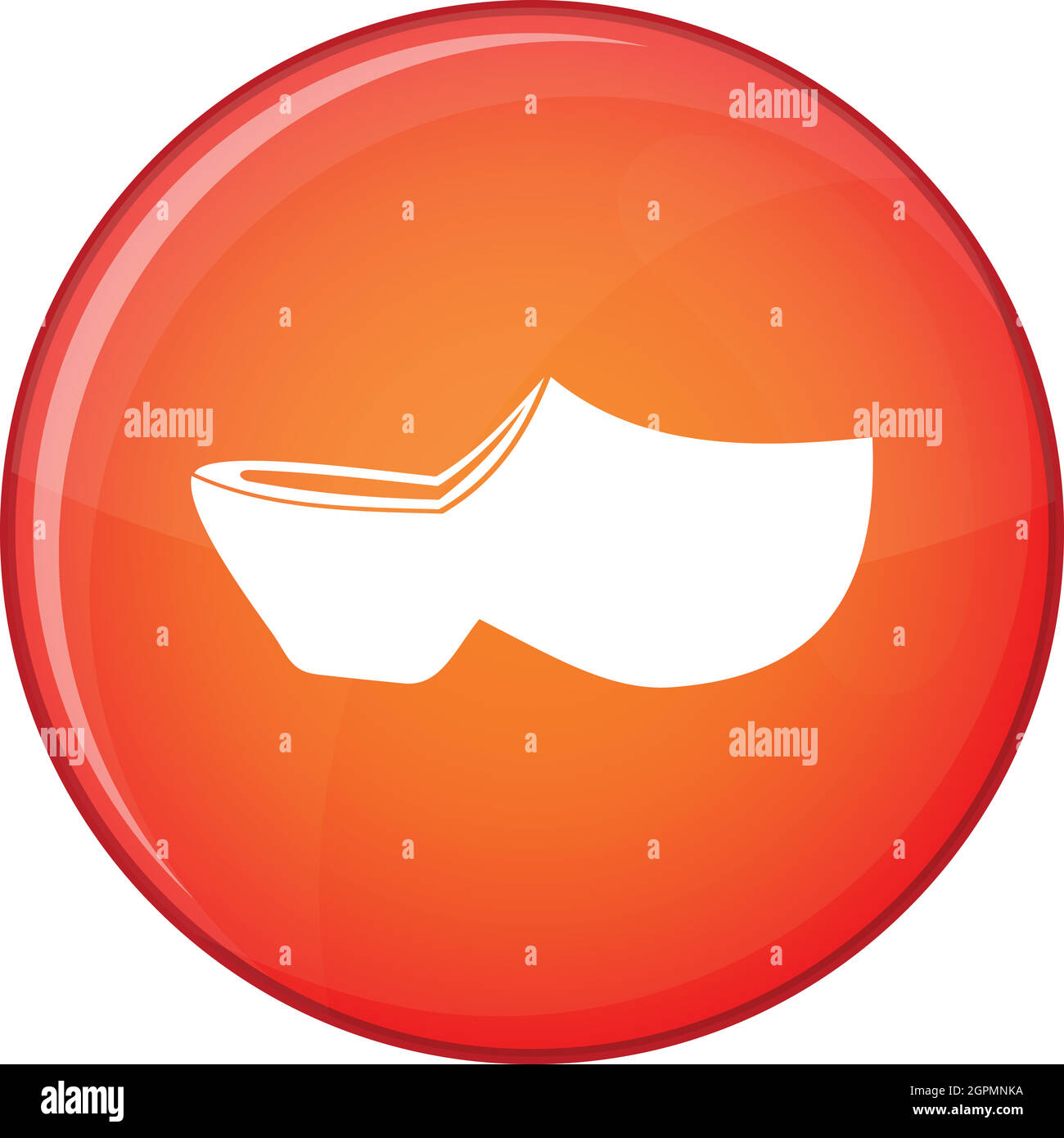Clogs icon, flat style Stock Vector