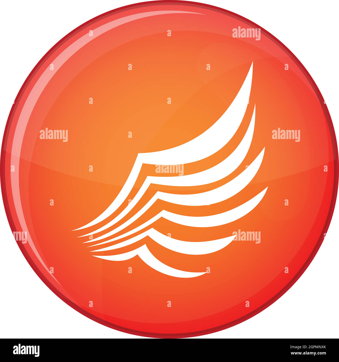Wing icon, flat style Stock Vector Image & Art - Alamy