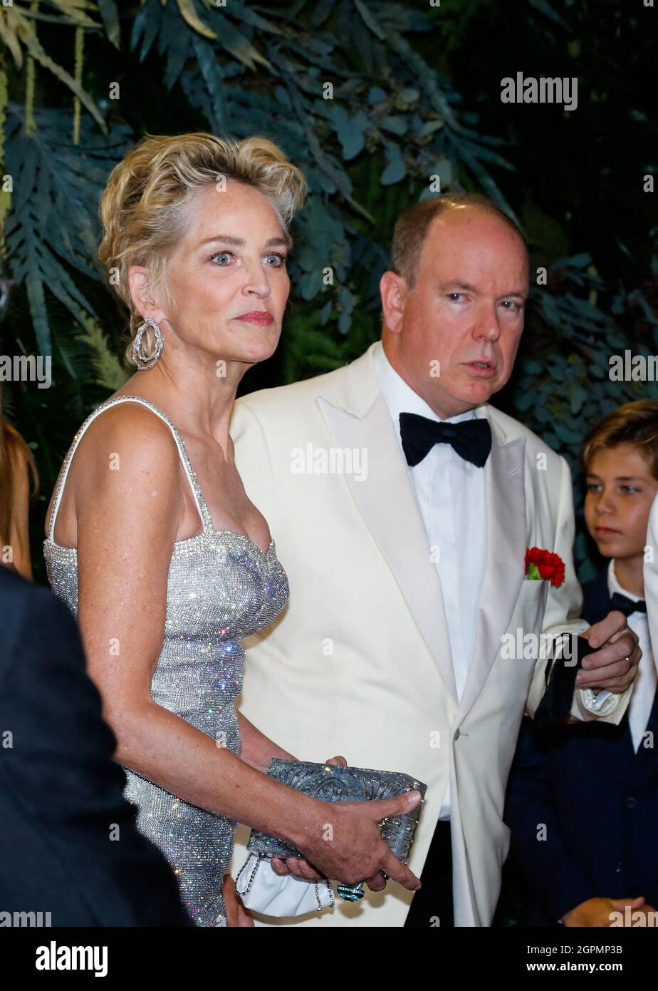 H.S.H. Prince Albert II of Monaco, Sharon Stone attending the World(01)