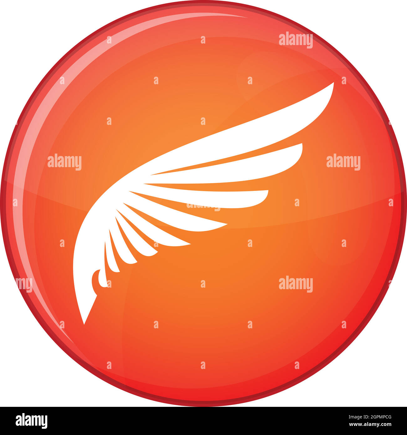 Wing icon, flat style Stock Vector Image & Art - Alamy