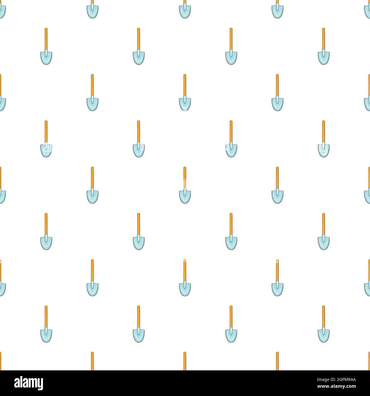 Shovel pattern, cartoon style Stock Vector