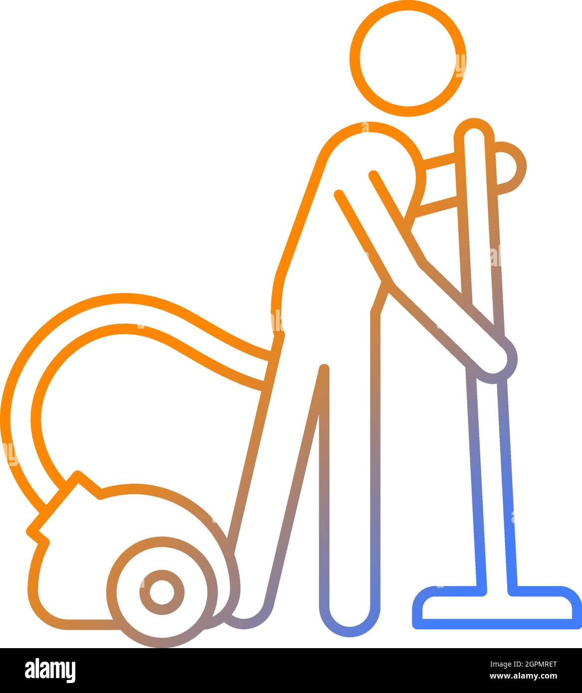 Vacuum cleaner gradient linear vector icon Stock Vector