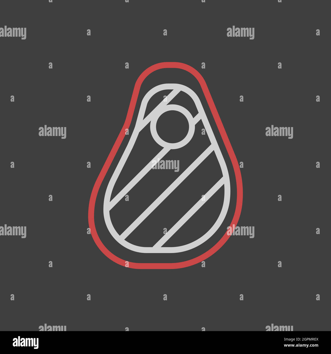 Steak vector icon on dark background. Barbecue and bbq grill sign Stock ...