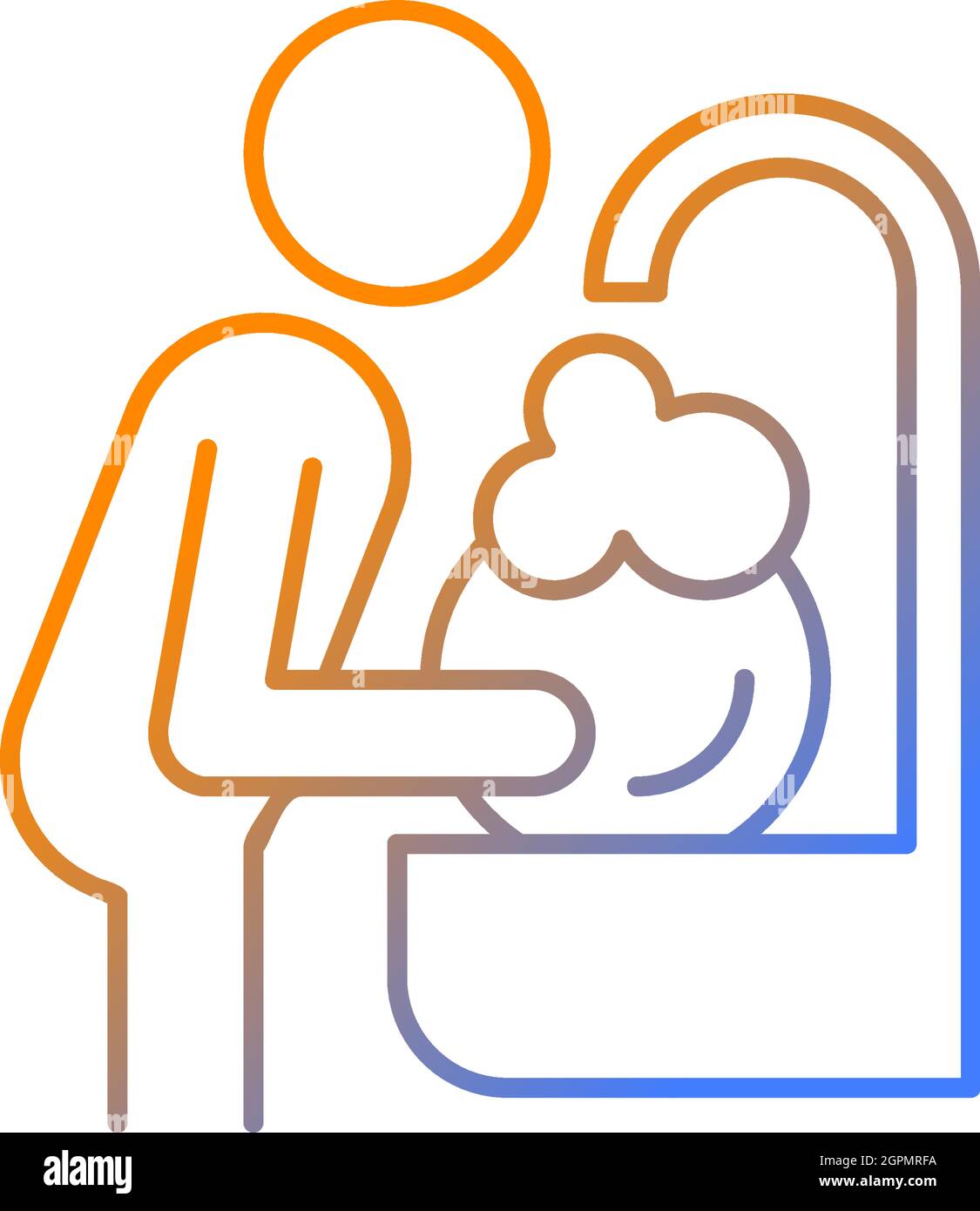 Wash dishes gradient linear vector icon Stock Vector