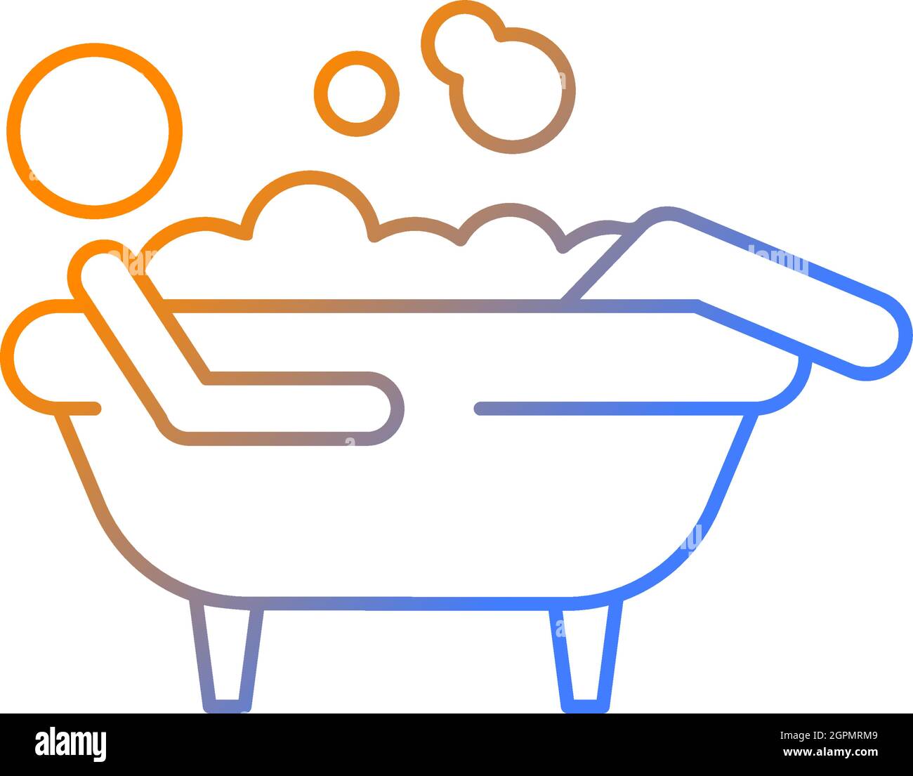 Bathe gradient linear vector icon Stock Vector
