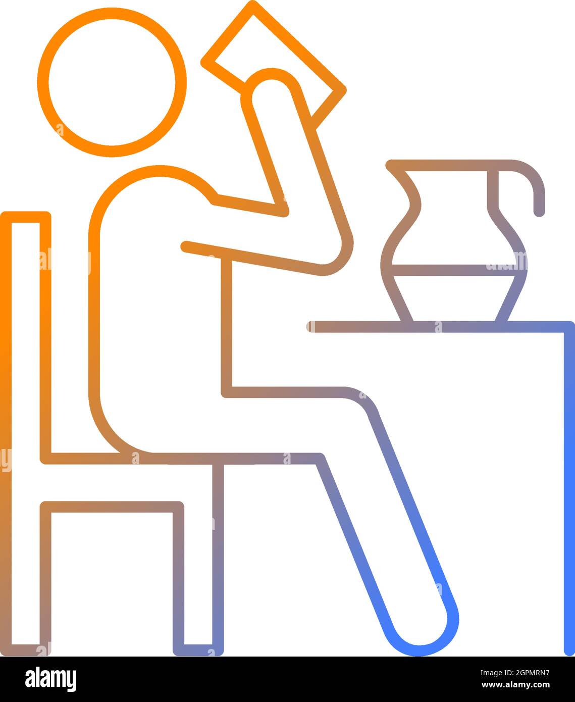 Drink gradient linear vector icon Stock Vector