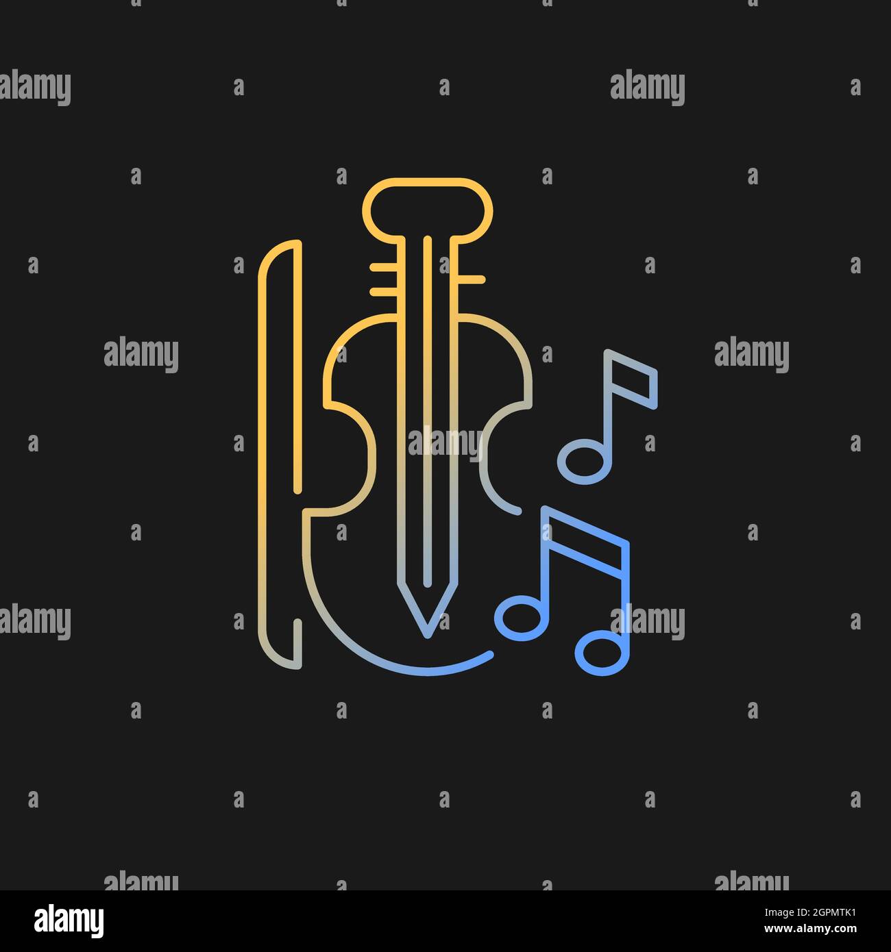 Music gradient vector icon for dark theme Stock Vector Image & Art - Alamy
