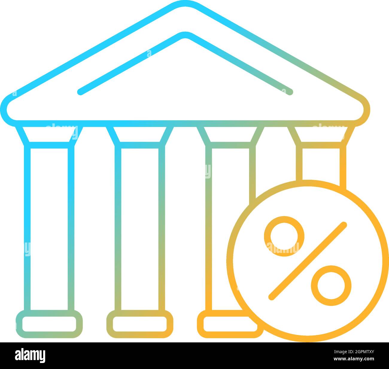 Free tickets to museums gradient linear vector icon Stock Vector