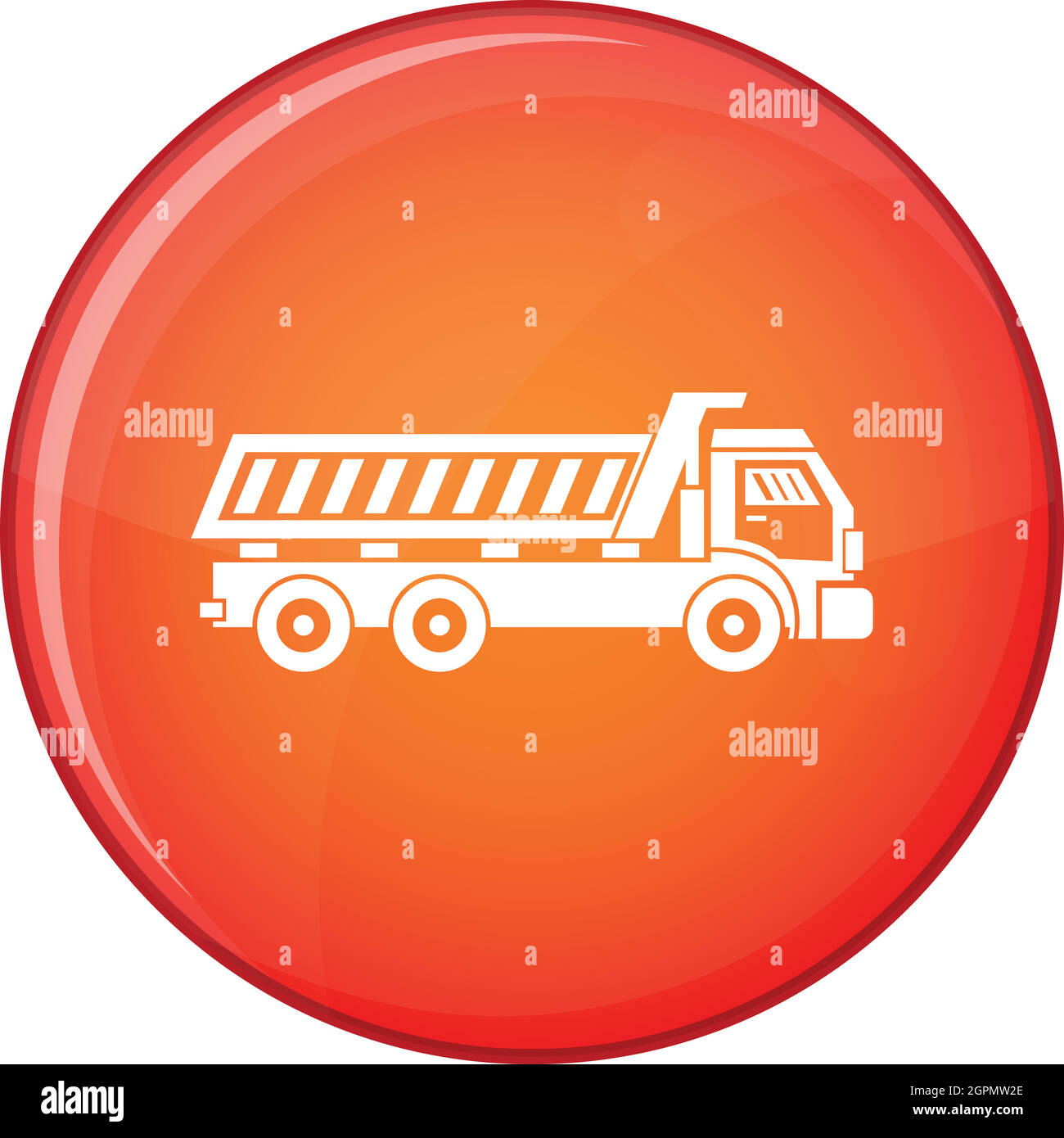 Truck icon, flat style Stock Vector