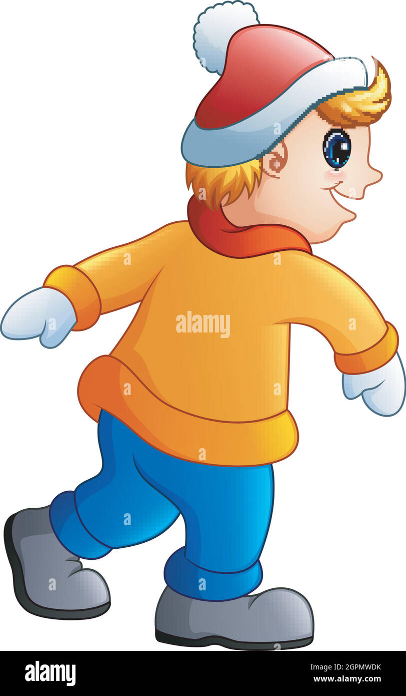 Cartoon in winter clothes hi-res stock photography and images - Alamy