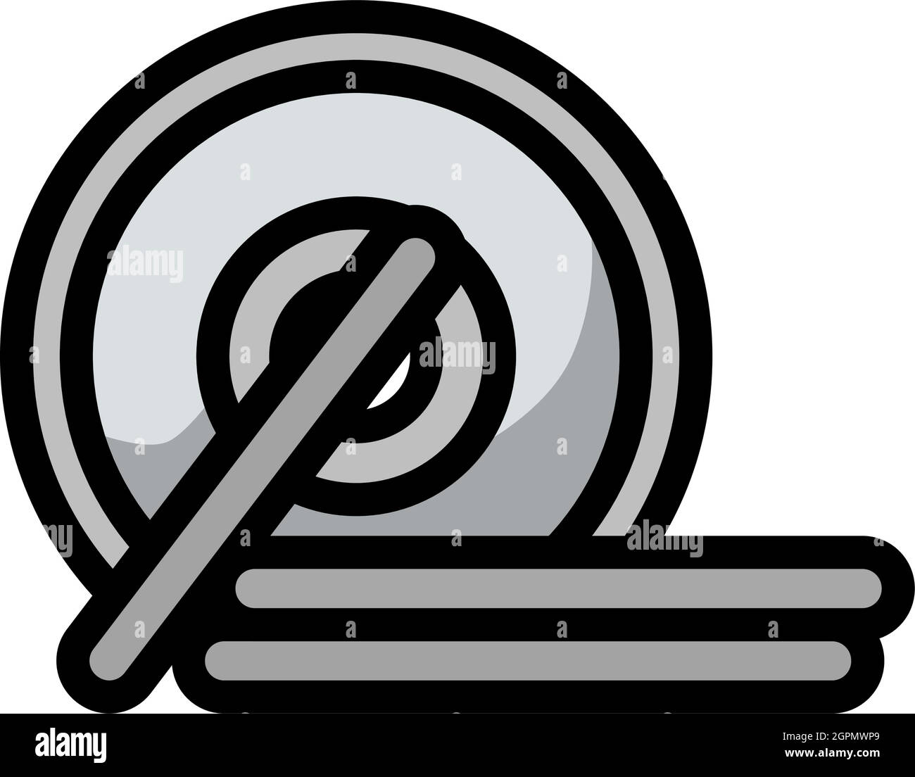 Icon Of Barbell Disks Stock Vector