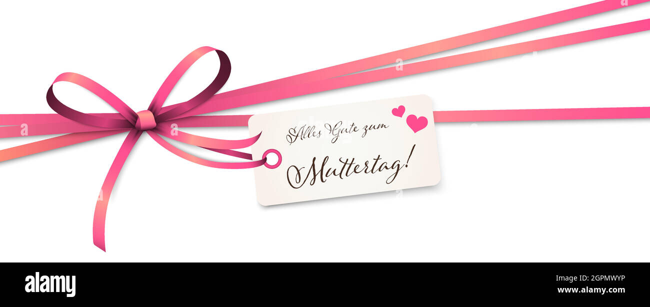 ribbon bow with greetings mothers day Stock Vector Image & Art - Alamy