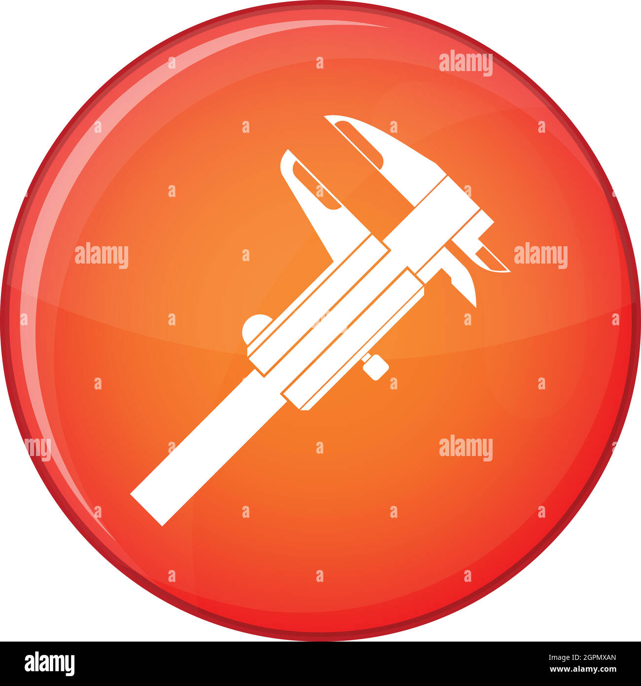 Calipers icon, flat style Stock Vector