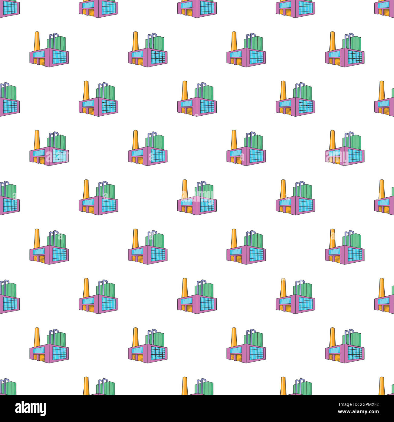 Large brewery pattern, cartoon style Stock Vector
