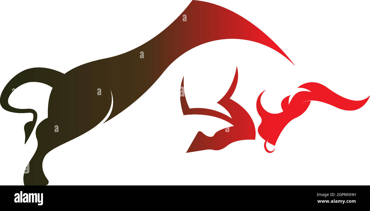 Bull icon logo, buffalo head icon logo design vector Stock Vector Image ...