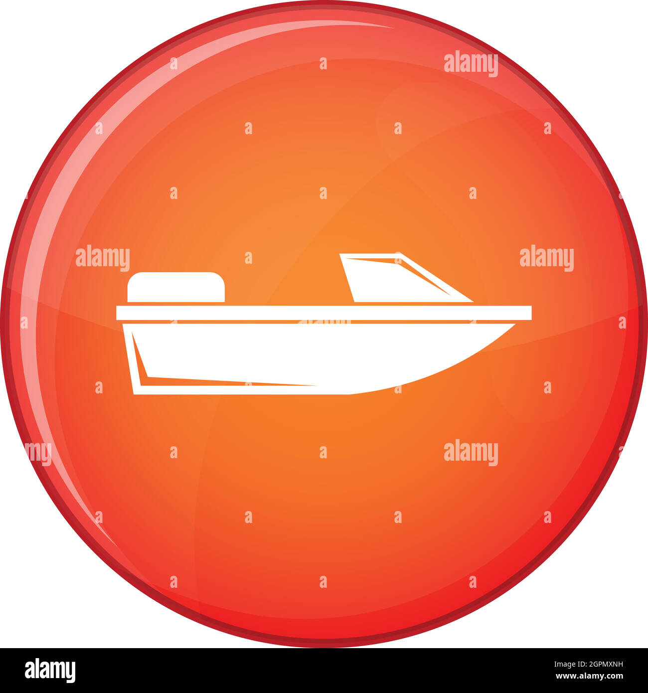 Sports powerboat icon, flat style Stock Vector Image & Art Alamy