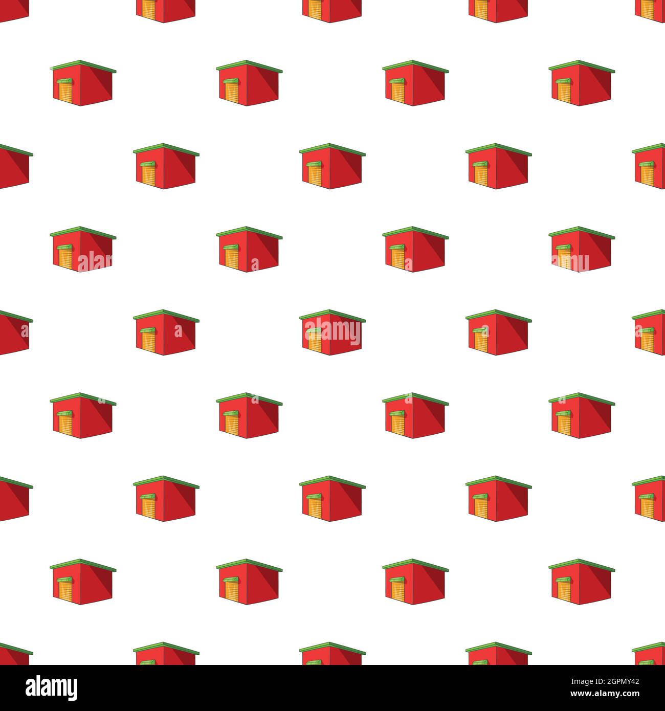 Beer warehouse pattern, cartoon style Stock Vector