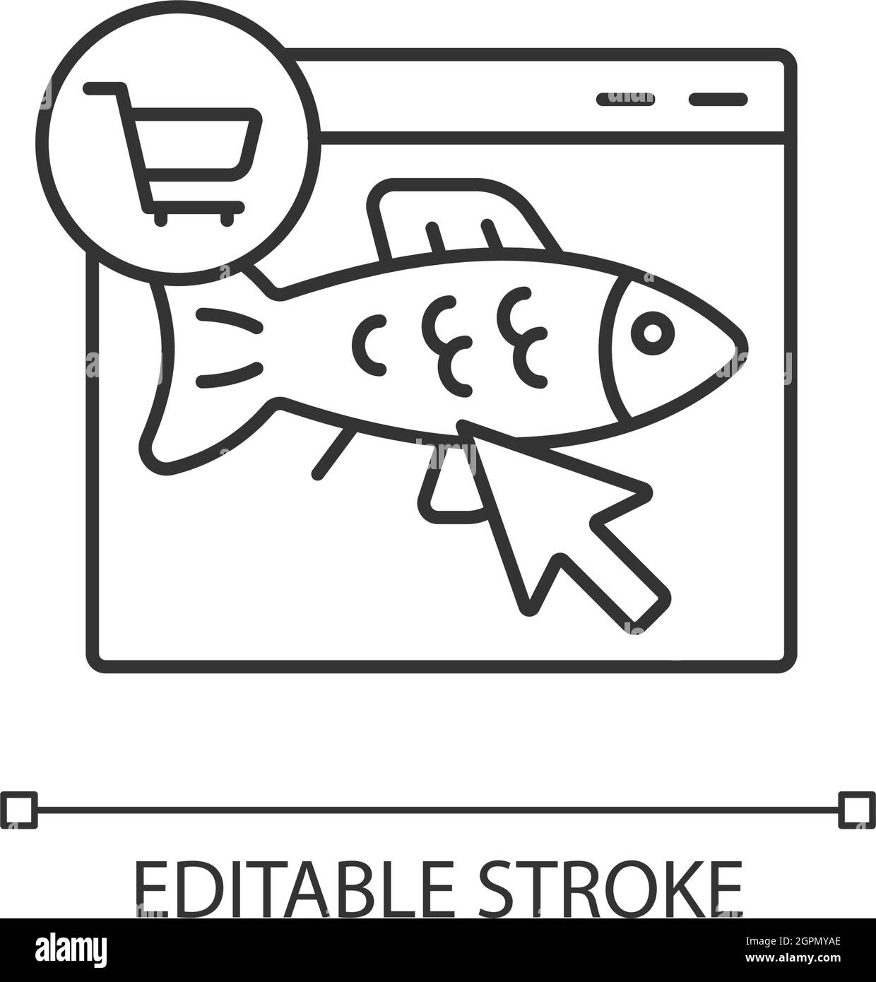 Online fish order linear icon Stock Vector Image & Art Alamy