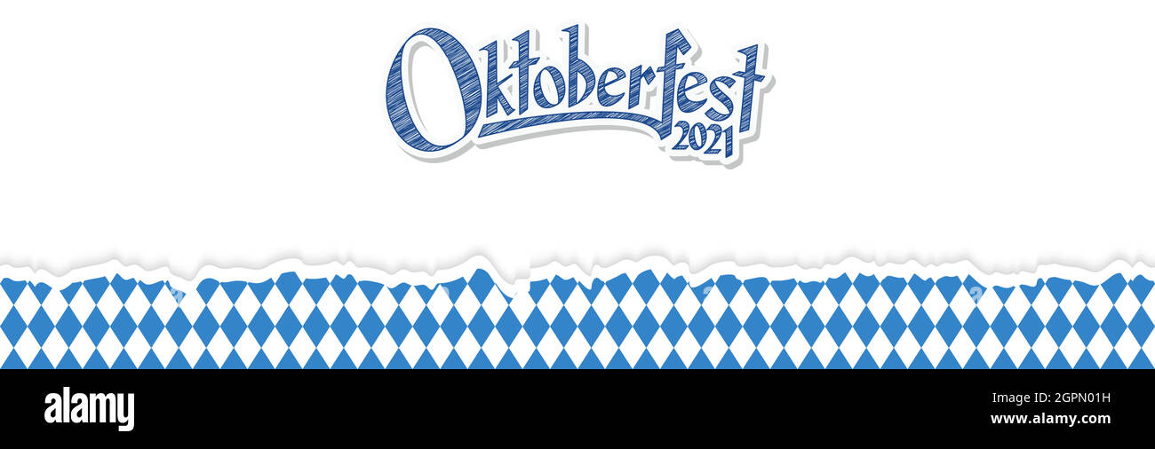 Oktoberfest 2021 background with ripped paper Stock Vector Image & Art ...