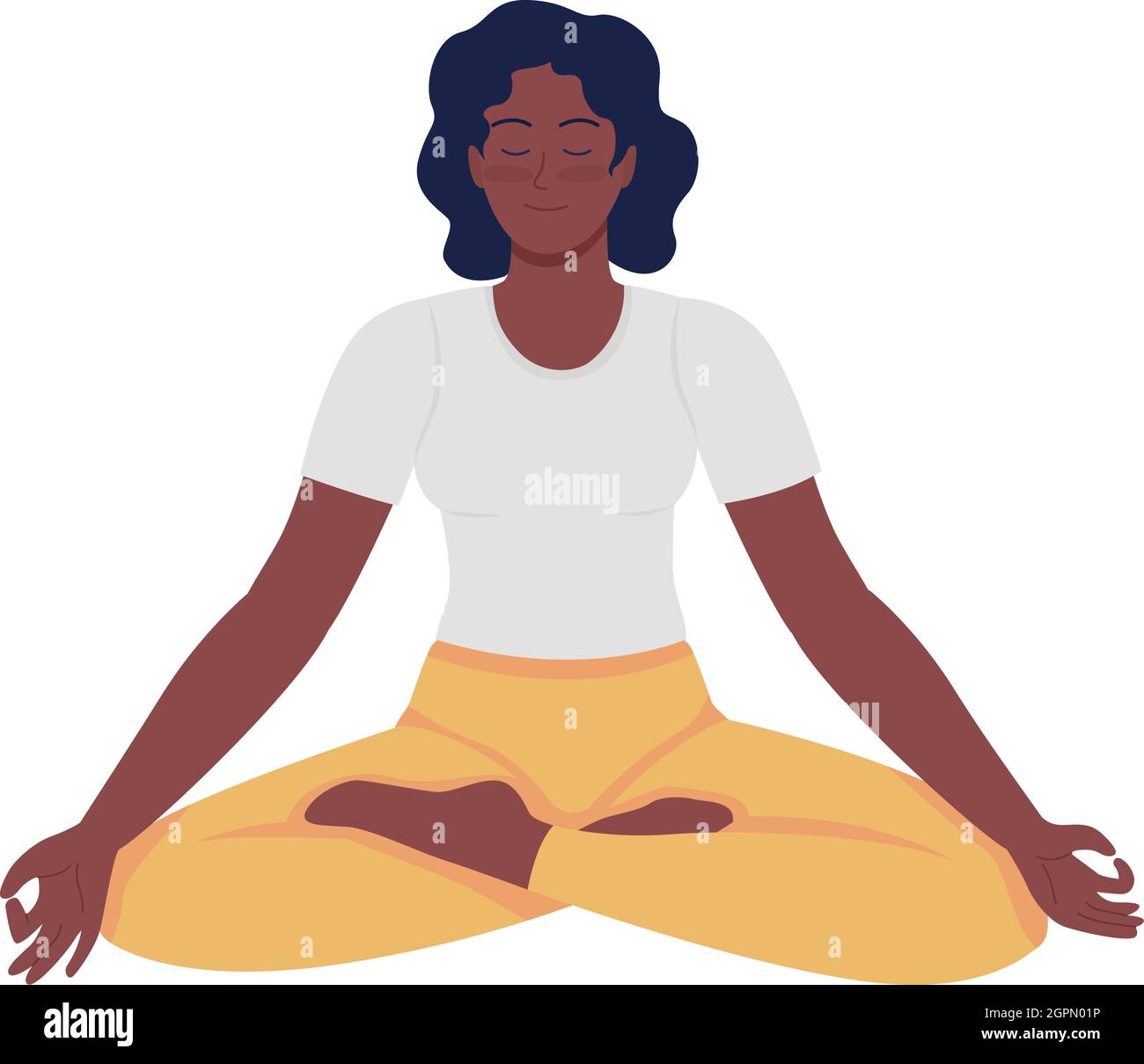 Silhouette african american woman yoga Stock Vector Images - Alamy