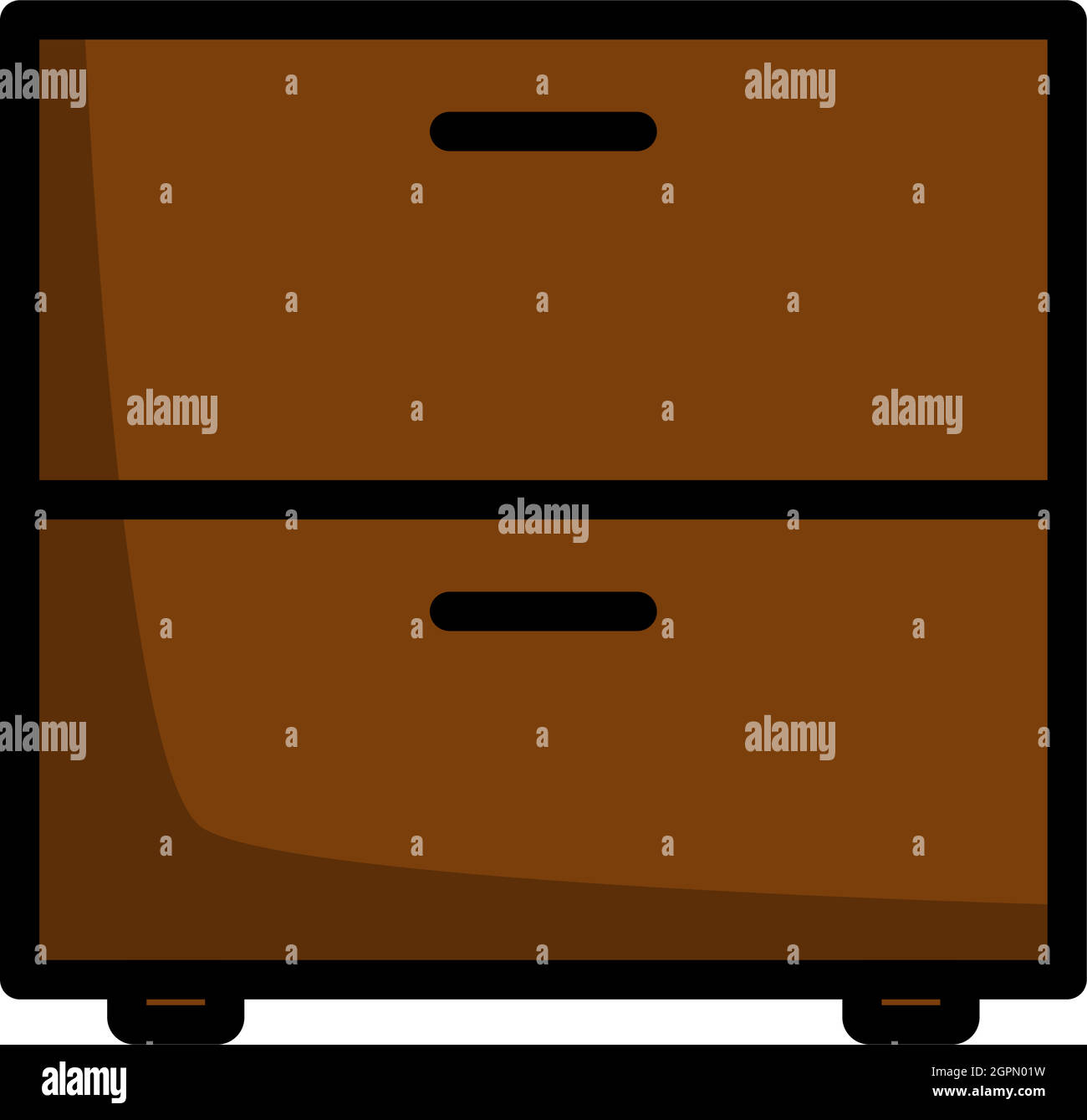 Bedroom Nightstand Icon Stock Vector