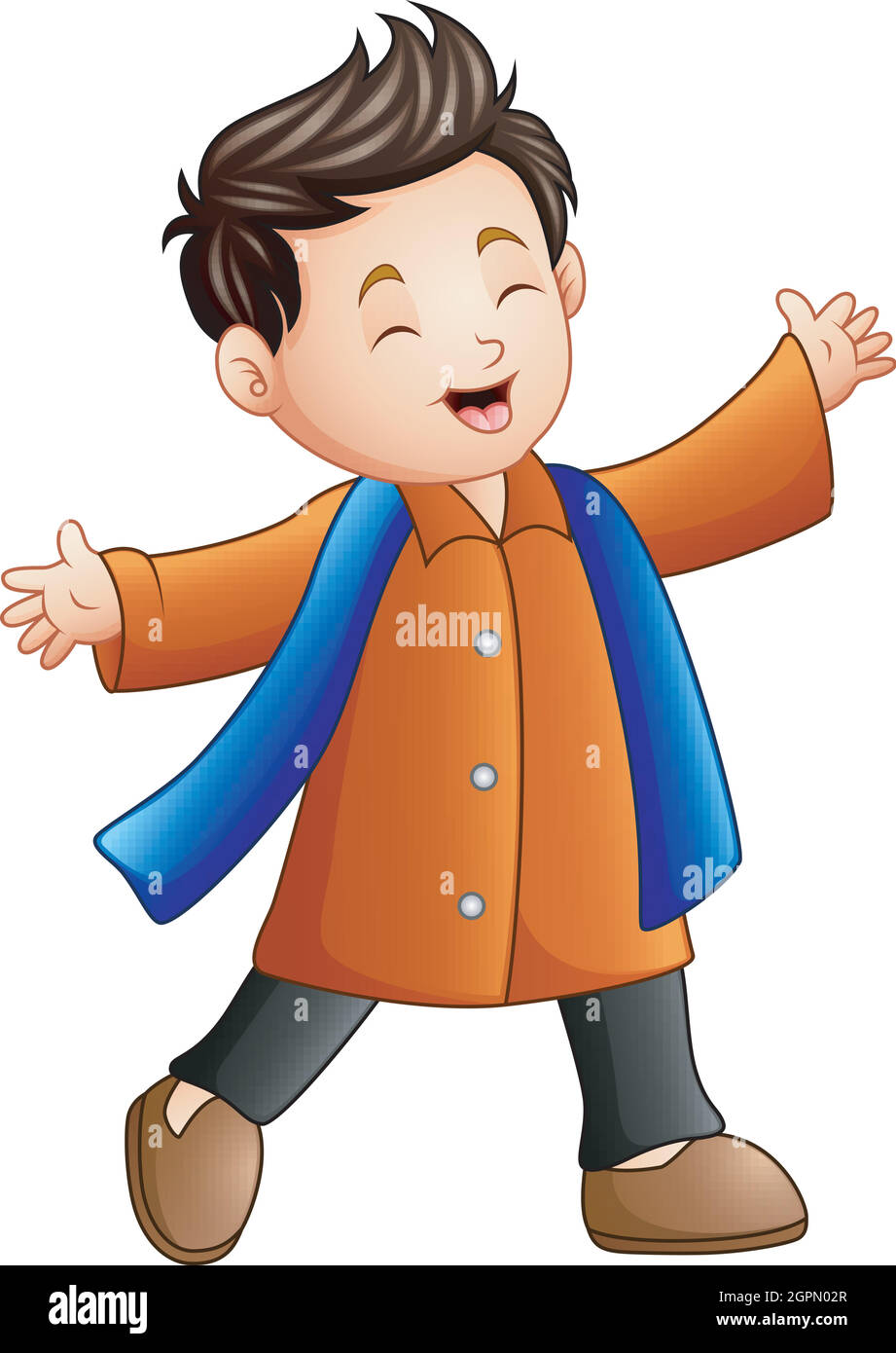 People wearing orange Stock Vector Images - Alamy