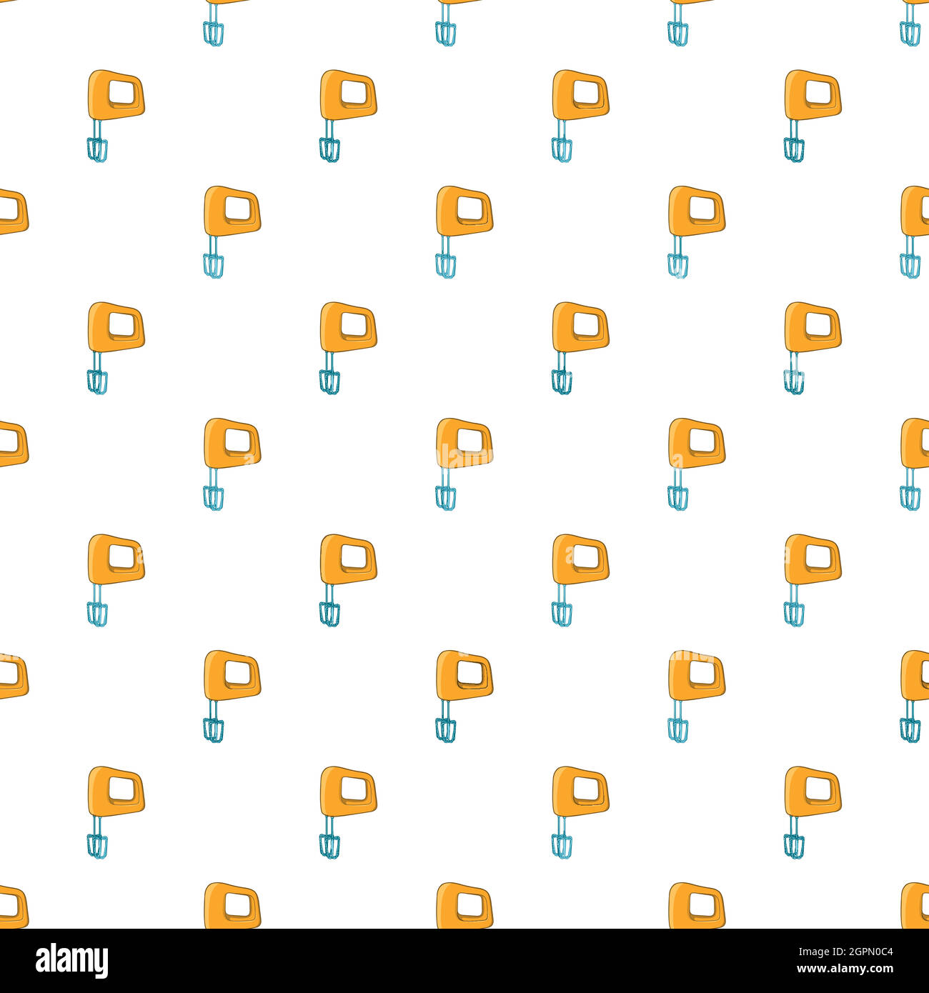 Mixer pattern, cartoon style Stock Vector