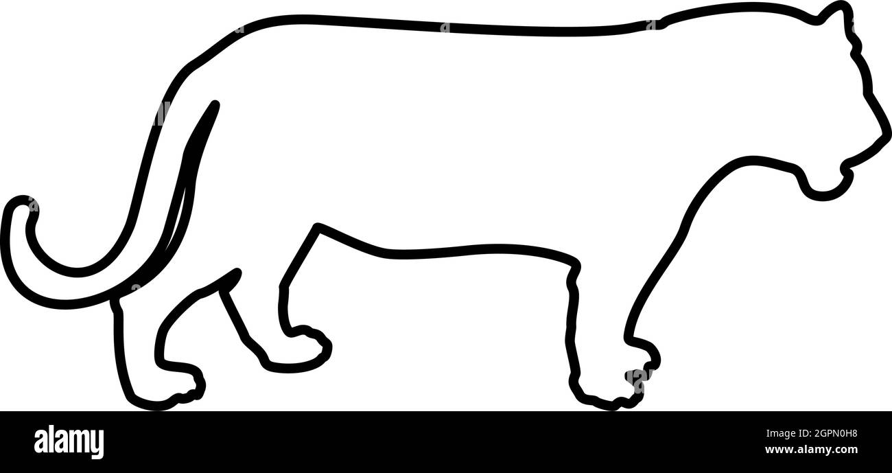 Black Outlined Lined Drawing of Circus Animals for Children's