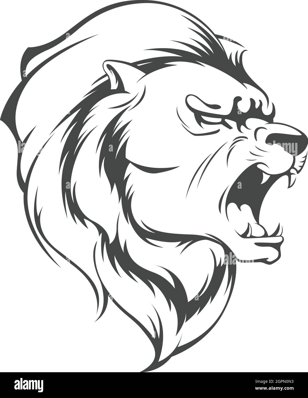 Lion Head Drawing Image - Drawing Skill
