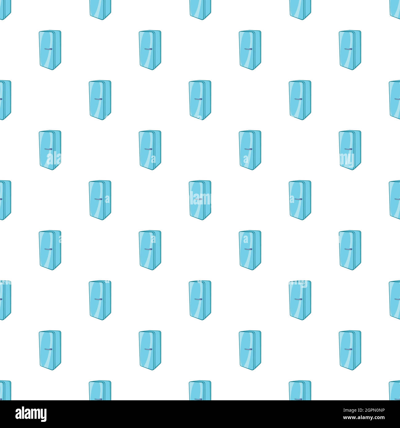 Refrigerator pattern, cartoon style Stock Vector