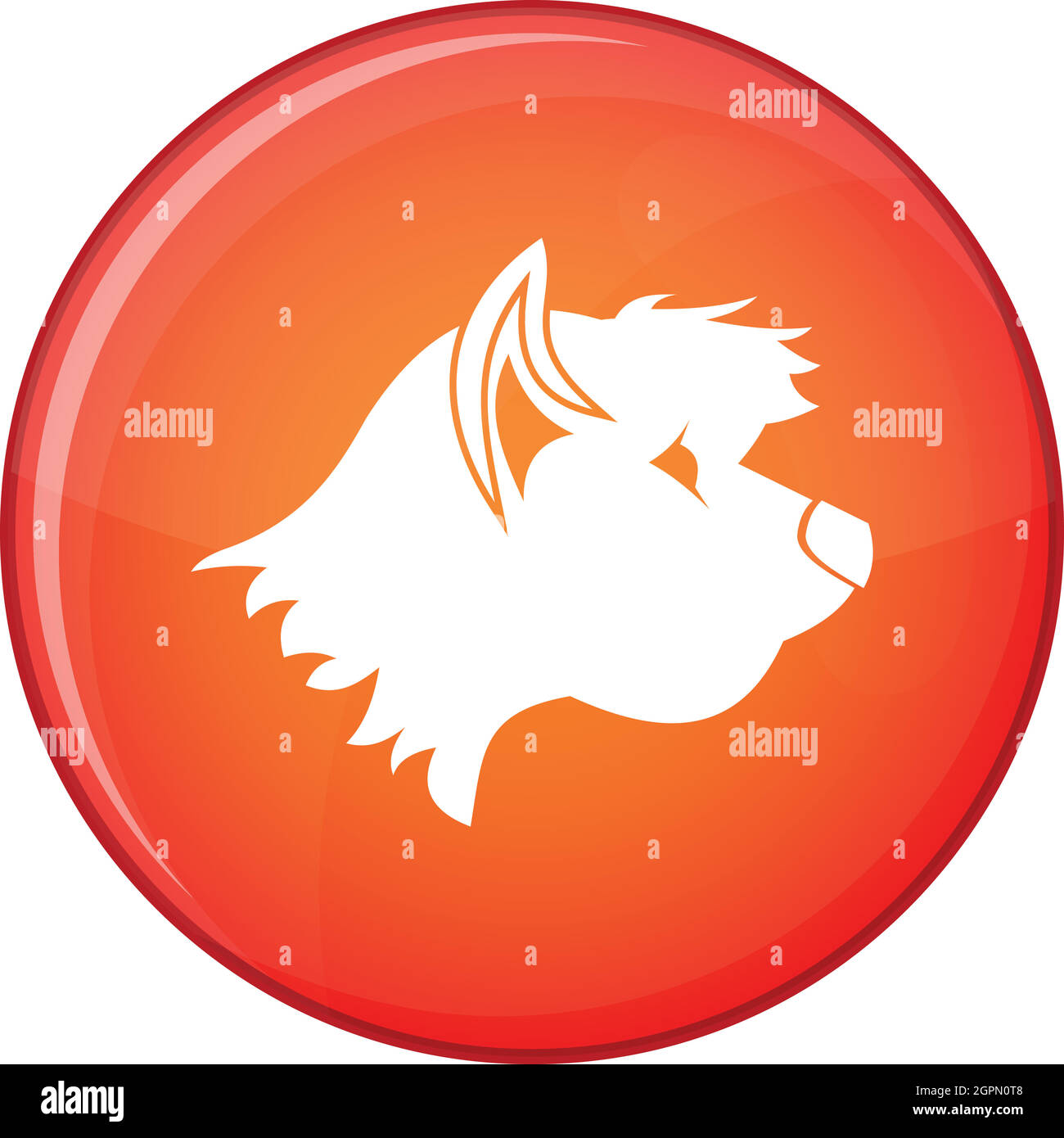 Terrier dog icon, flat style Stock Vector