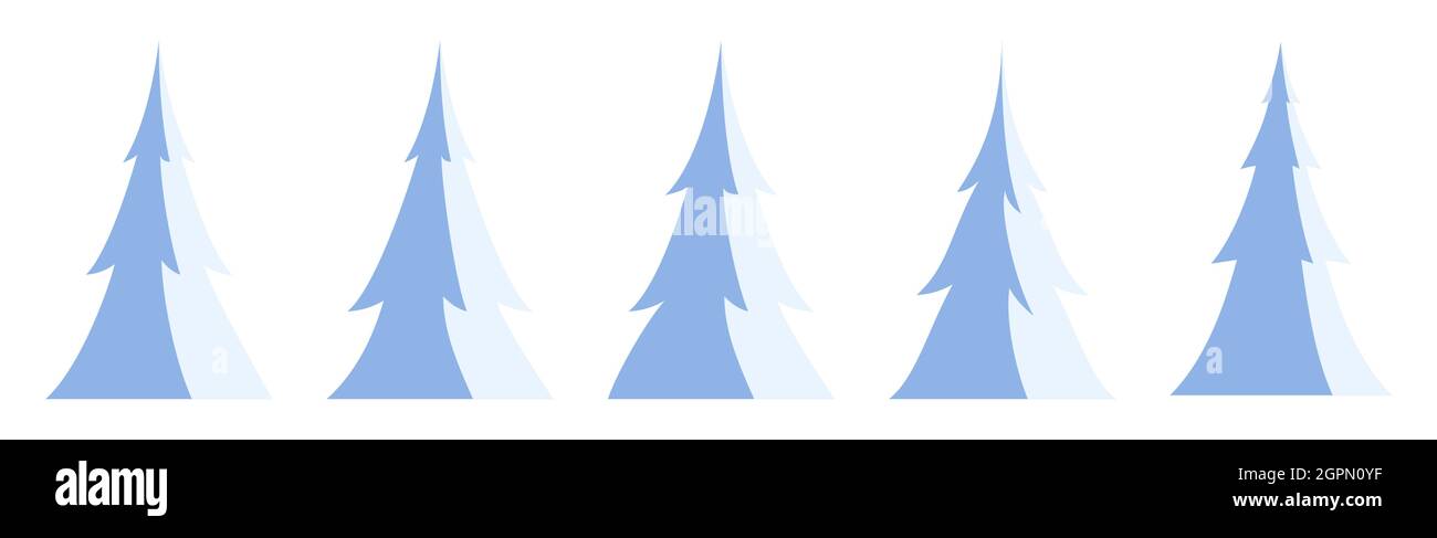 Fir trees set Stock Vector Image & Art - Alamy