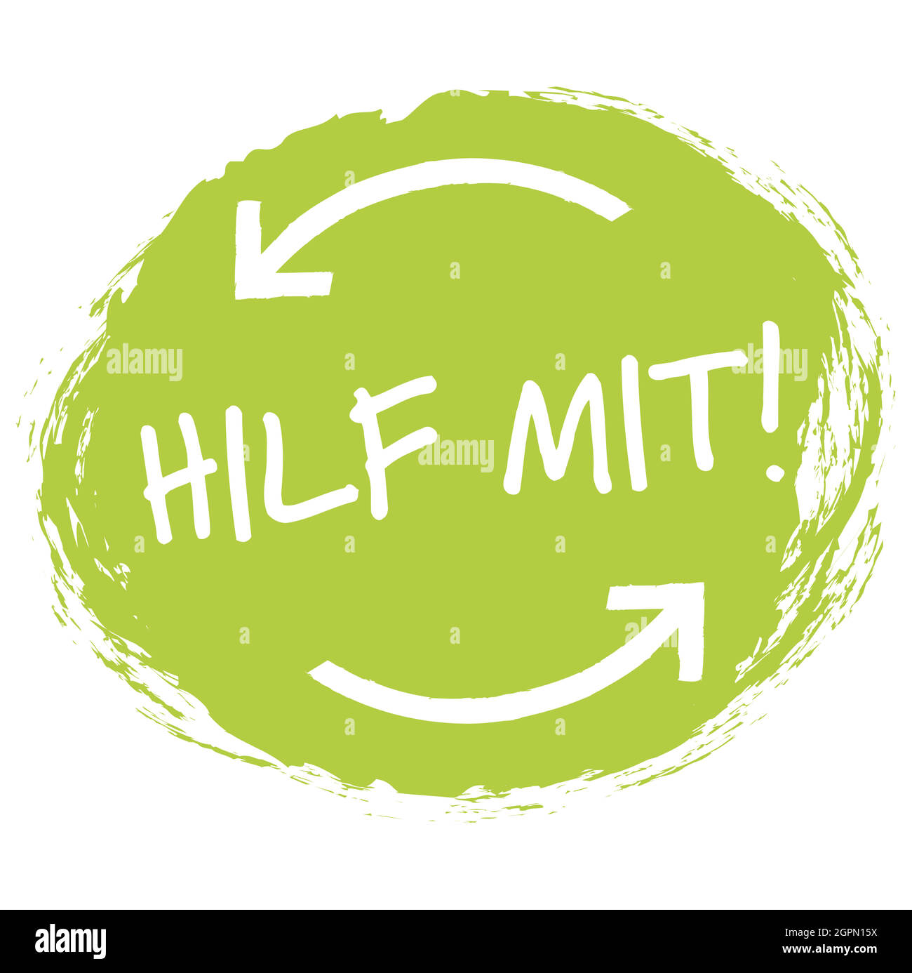 modern green stamp help too (german Stock Vector Image & Art - Alamy