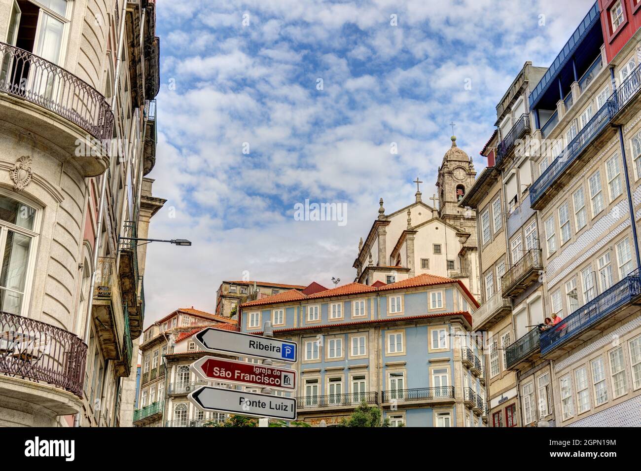 Porto landmarks, Portugal, HDR Image Stock Photo - Alamy