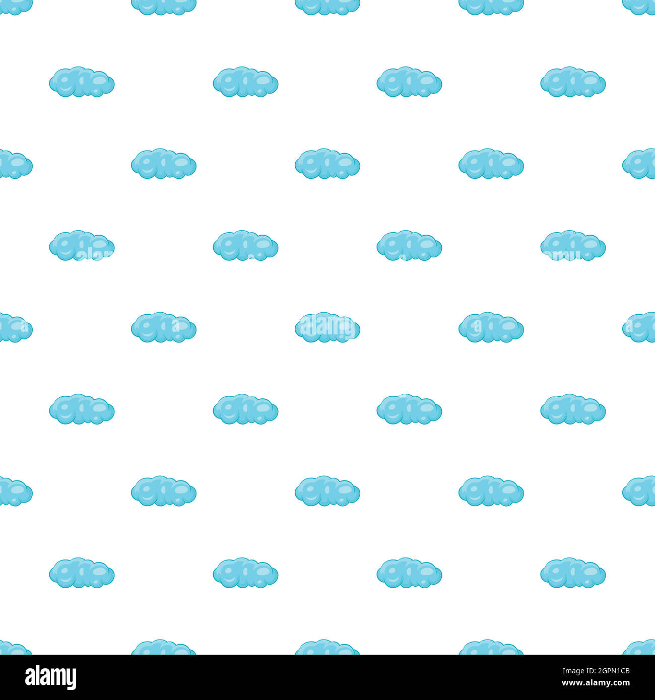 Cloud pattern, cartoon style Stock Vector