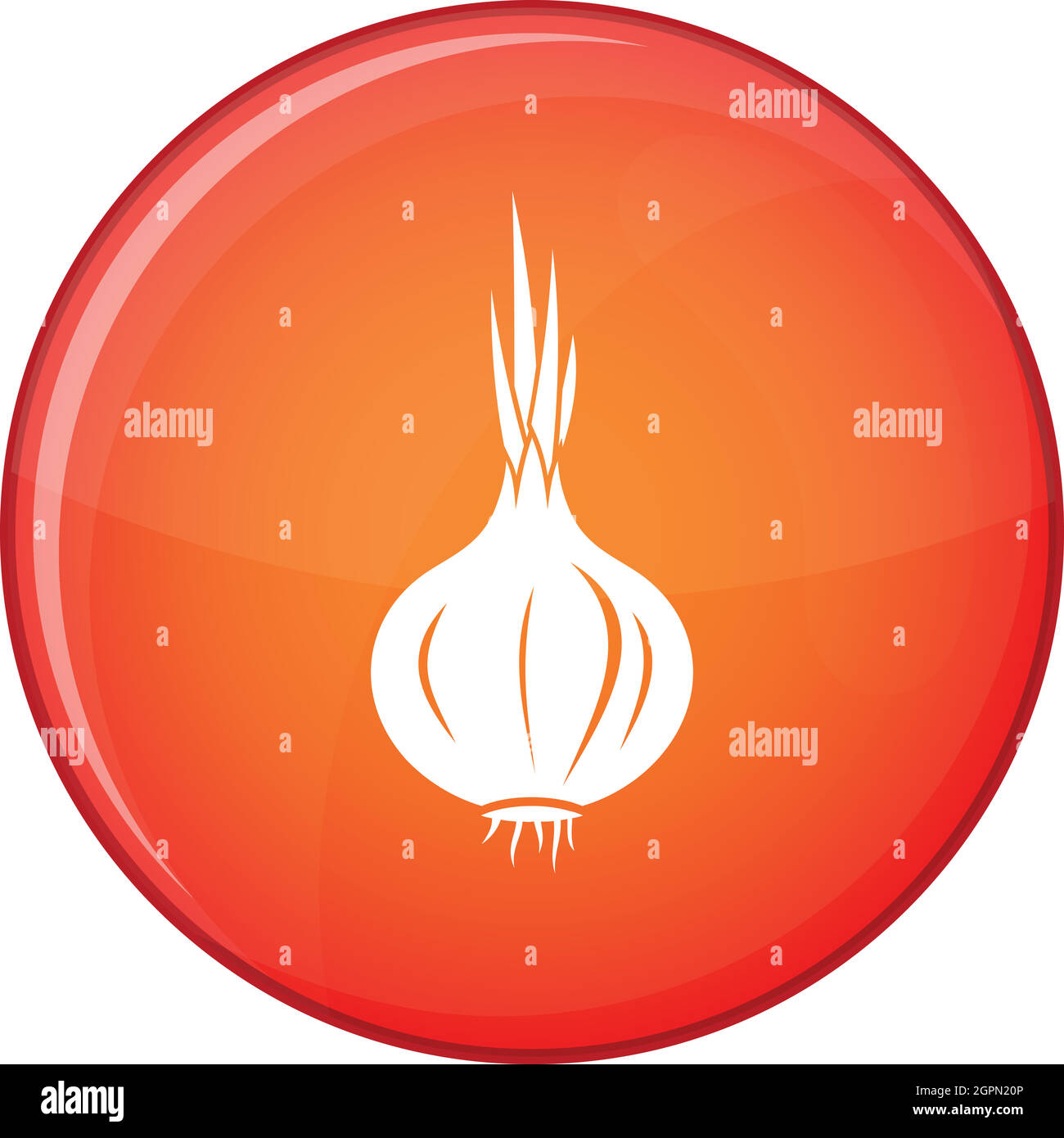 Onion icon, flat style Stock Vector