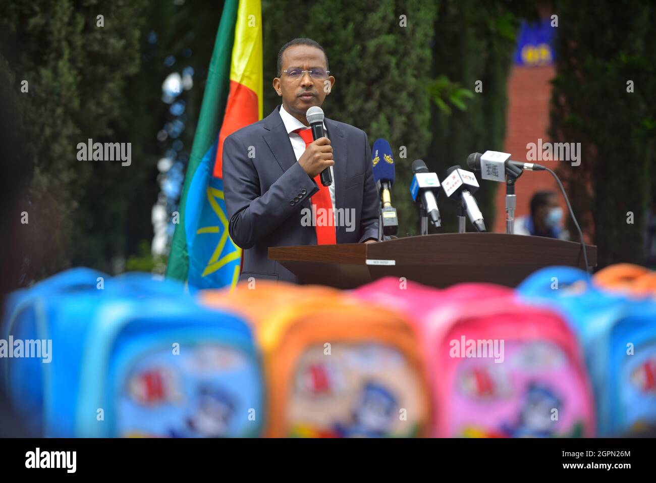 Addis Ababa, Ethiopia. 29th Sep, 2021. Ethiopian Minister of Education