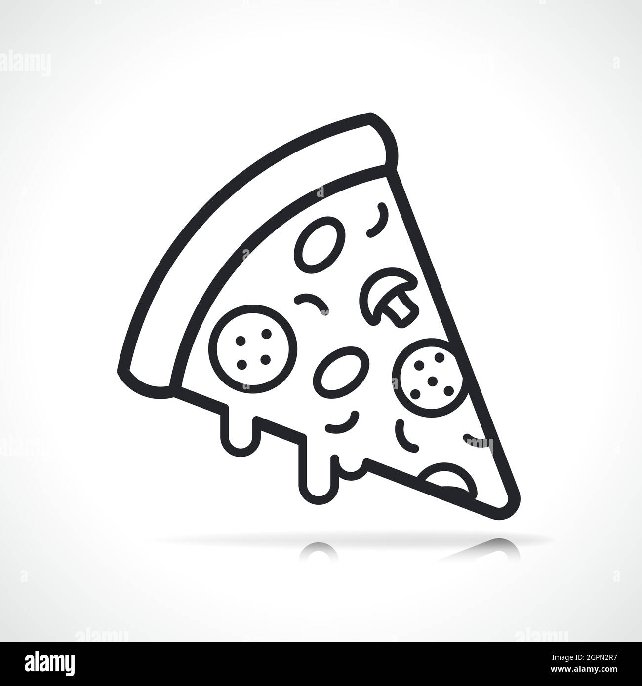 delicious pizza slice line icon Stock Vector Image & Art Alamy