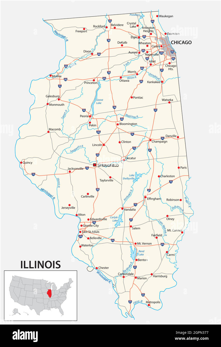 us interstate highway map hi res stock photography and images alamy