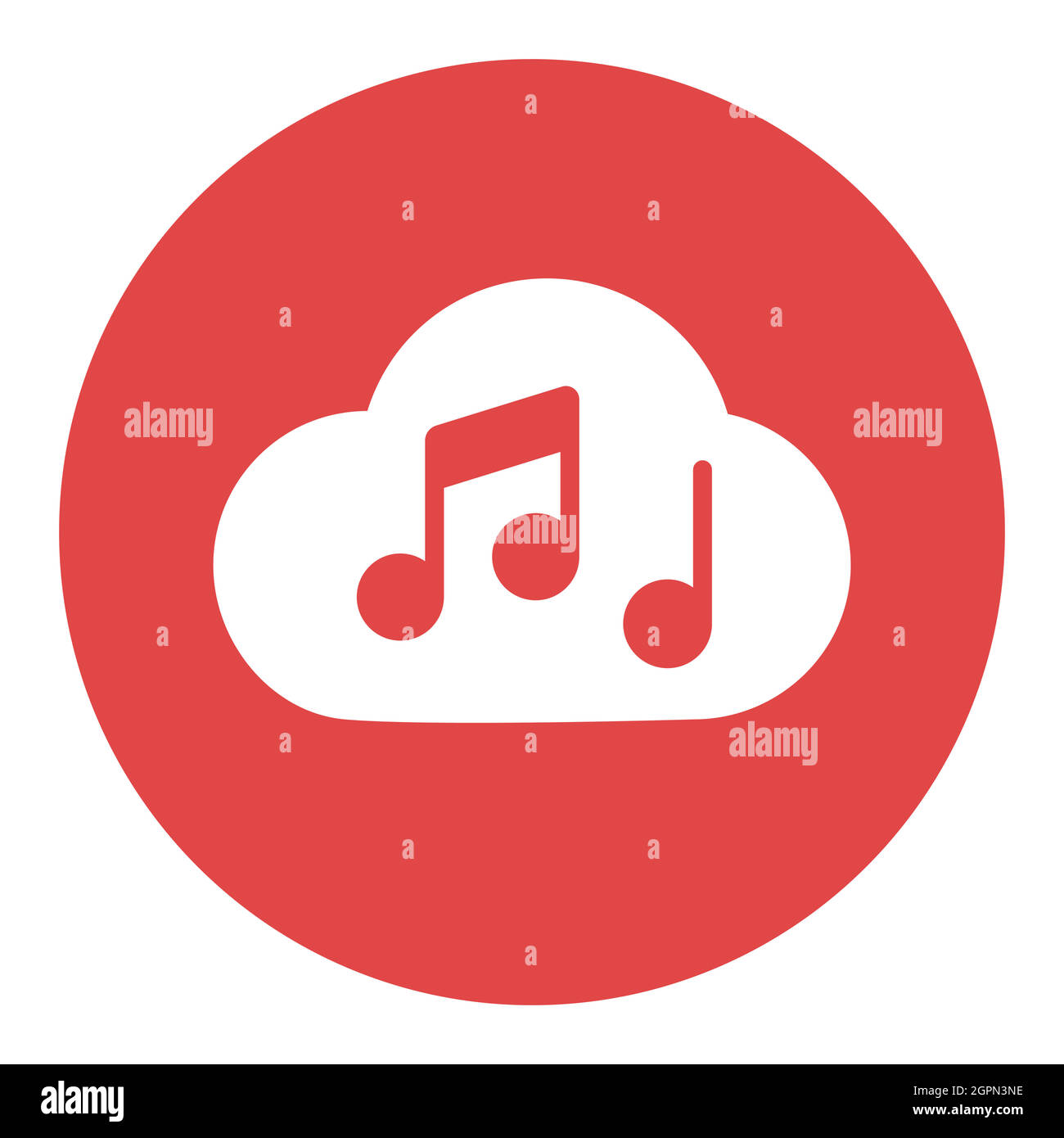 Music note cloud sound vector white glyph icon Stock Vector Image & Art ...