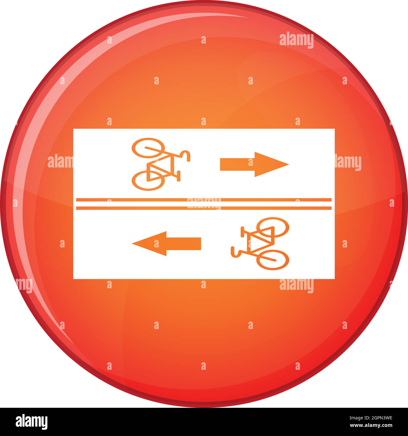 Road for cyclists icon, flat style Stock Vector Image & Art - Alamy
