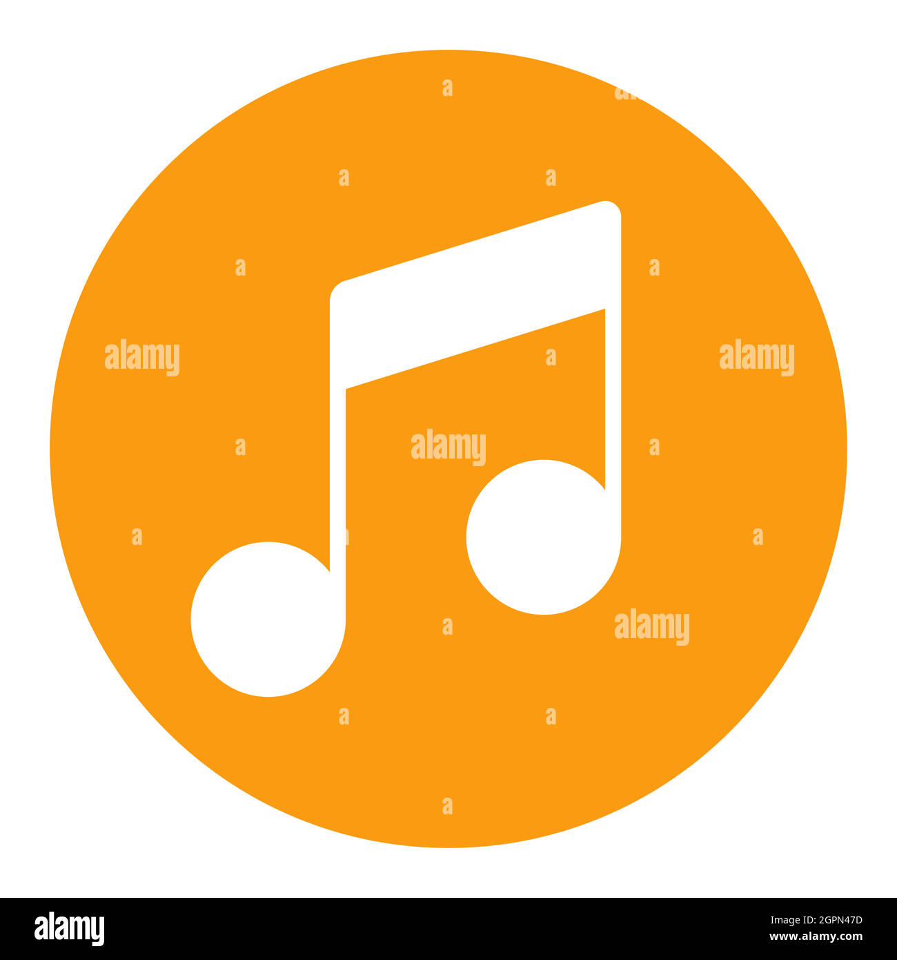 Music note flat vector white glyph icon Stock Vector Image & Art - Alamy