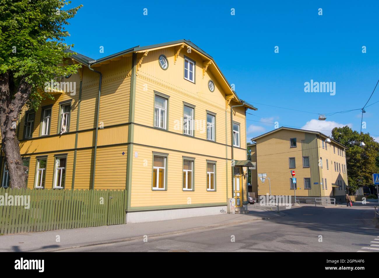 Vana-Kalamaja street, Kalamaja district, Tallinn, Estonia Stock Photo