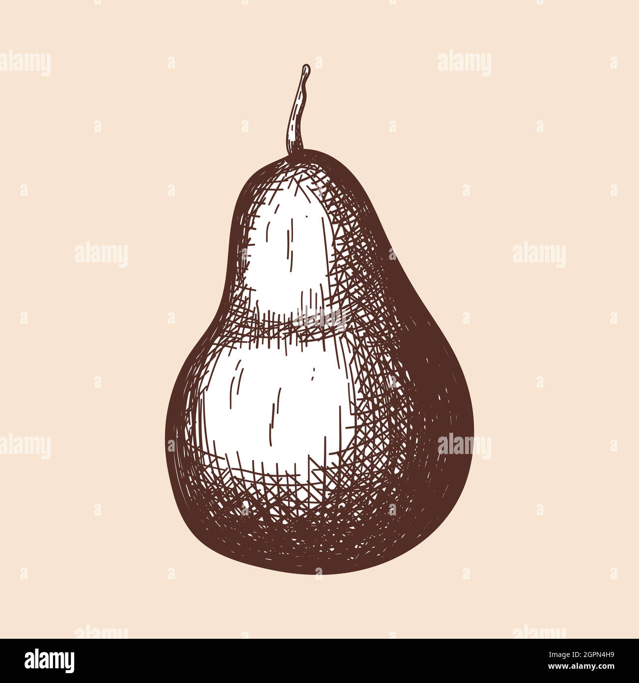 Icon Of Pear Stock Vector