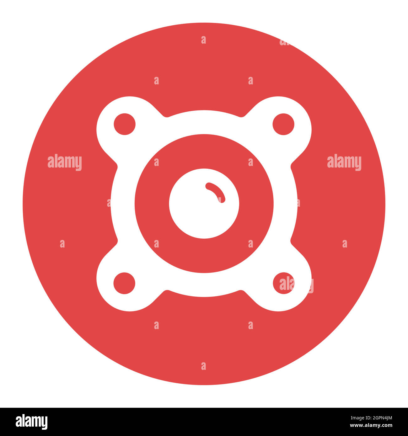 Acoustic speaker vector flat white glyph icon Stock Vector