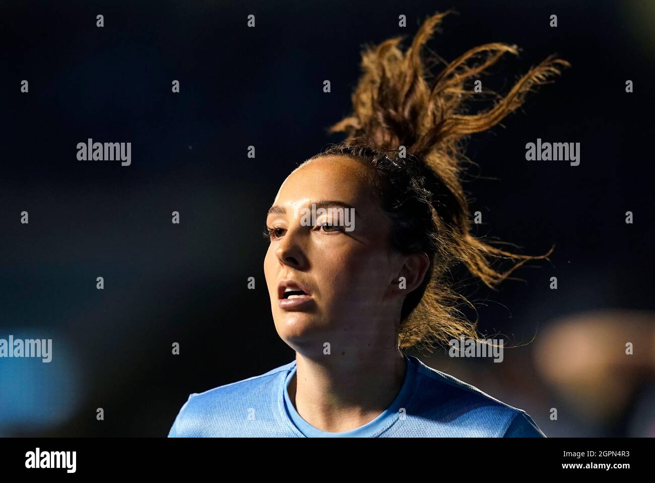 Manchester, England, 29th September 2021. Caroline Weir of Manchester City during the The Women's FA Cup match at the Academy Stadium, Manchester. Picture credit should read: Andrew Yates / Sportimage Stock Photo